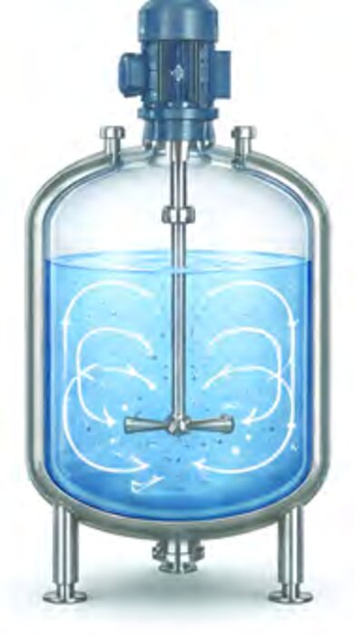 Vacuum emulsifying mixer vessel